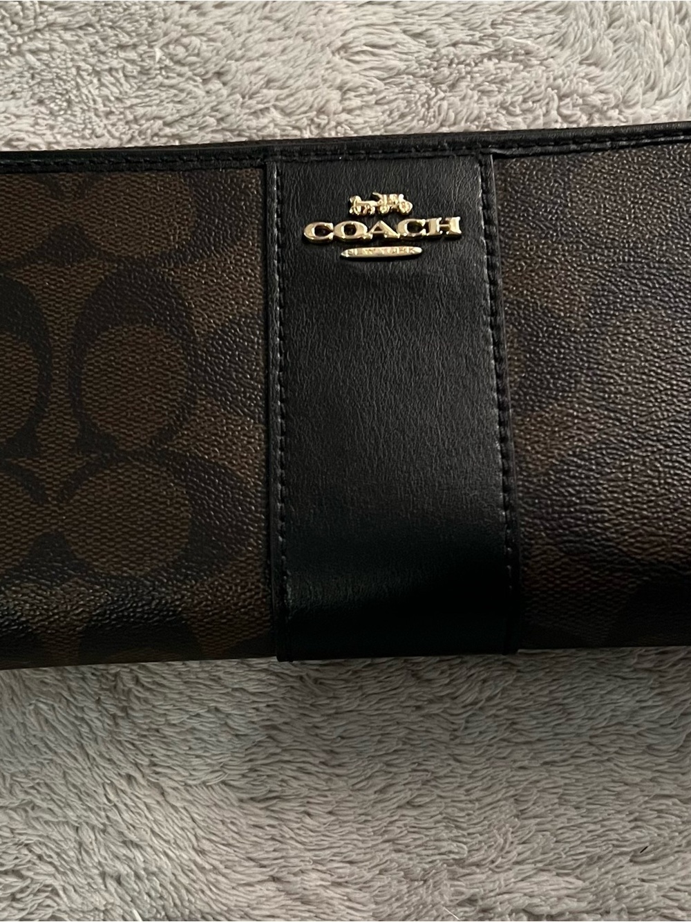 Coach Signature Accordian Zip Wallet